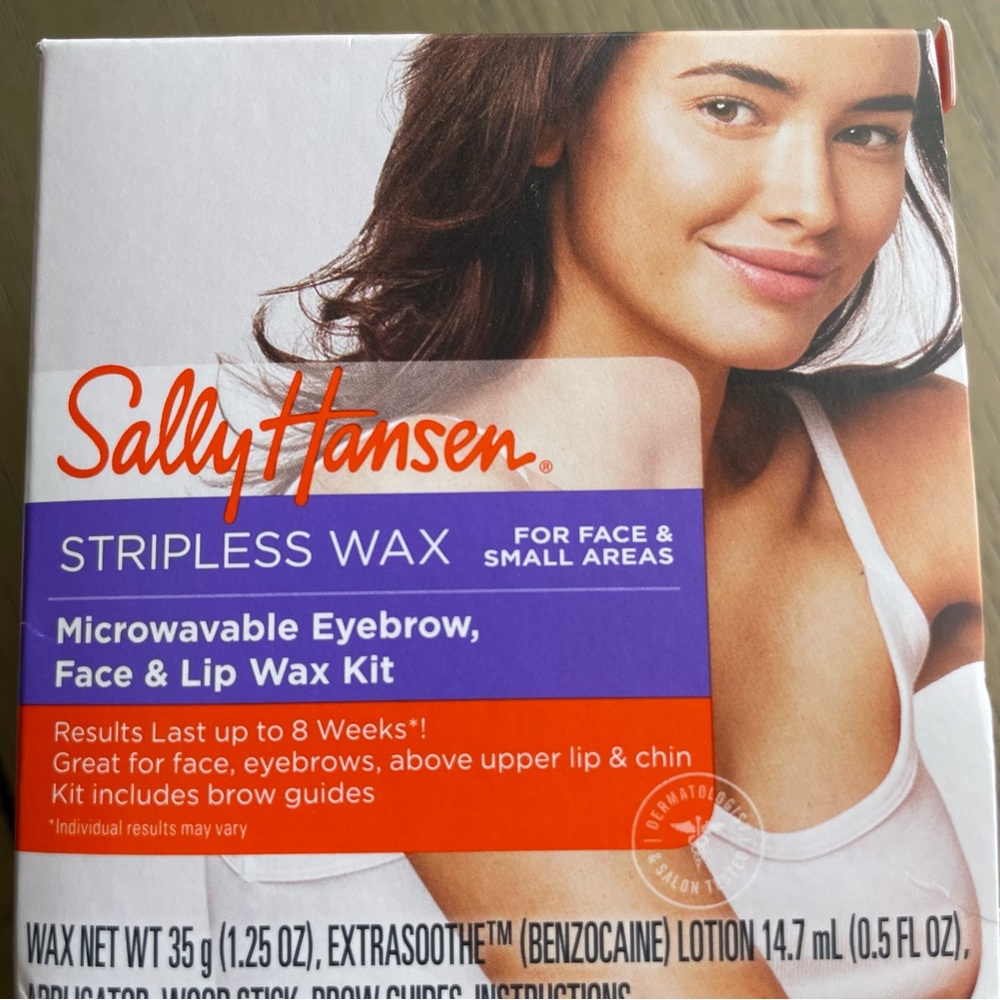Sally Hansen Stripless Wax Microwable Eyebrown Face & Lip Wx Kit Bundle
